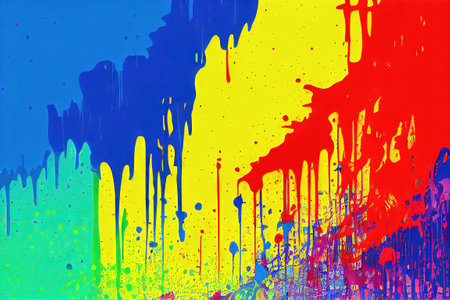 Digital graffiti - digital abstract art computer generated but made to look like graffiti art. Colorful and bright made by generative AIの写真素材