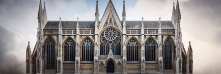 Panoramic view of the exterior of York Minster, Englandの素材
