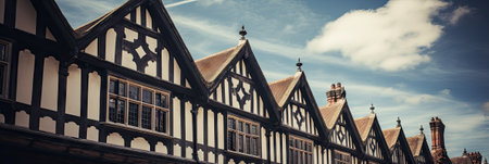 Half timbered houses in the old town of Colmar, Franceの素材