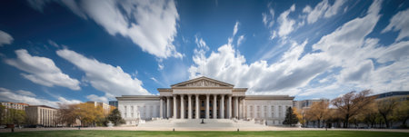 Panoramic view of the Lincoln Memorial in Washington DC, USAの素材