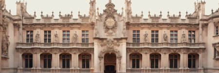 Panoramic view of the town hall of Bath, England.の素材