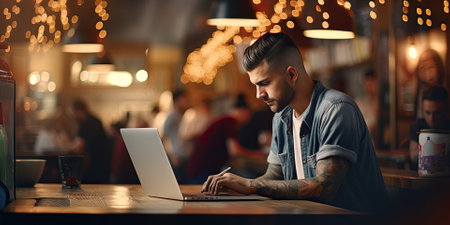 Portrait of young Asian businessman looking at camera and smiling while working in officeの素材