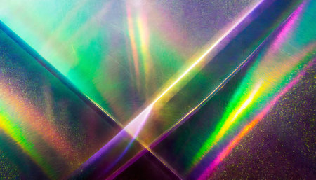 abstract multicolored background with diagonal lines and spots of lightの素材