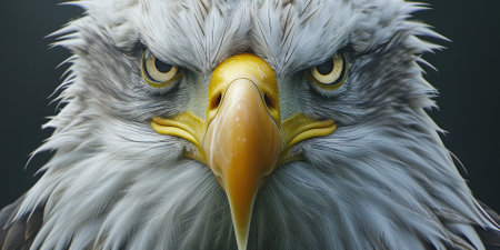 Bald Eagle Close-up (Haliaeetus leucocephalus)の素材