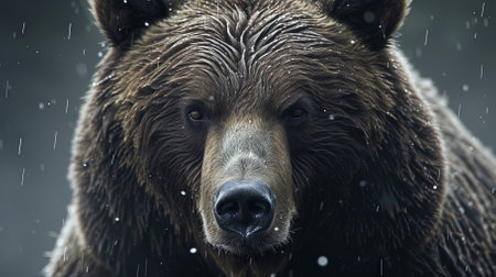 Close-up portrait of a brown bear (Ursus arctos)の素材