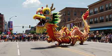 The Circle City Festival Parade, Chinese Dragonの素材