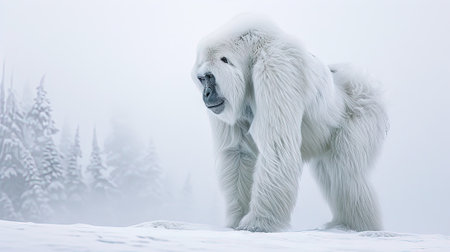 Polar bear (Ursus maritimus) on snowの素材