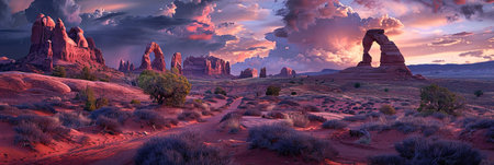 Arches National Park in Utah, United States. Famous landmark.の素材