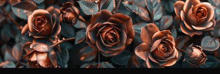 Beautiful dark red roses. Floral background. 3d renderingの素材