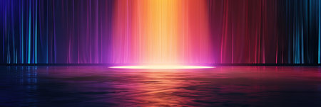 3d render of abstract neon light background. Futuristic technology concept.の素材