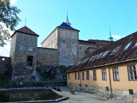 The famous Akershus Fortress in Oslo, the capital of Norway.のeditorial素材