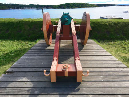 Cannon at Akershus Fortress in Oslo, Norway.のeditorial素材