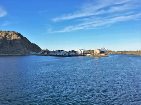 The village of Stamsund in Lofoten, Norway.の写真素材