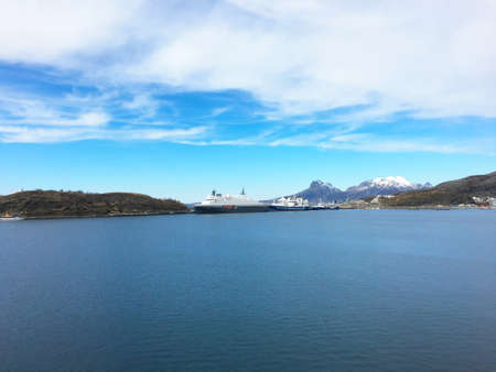 The city of Bodo in Norway. View over the harbour.の写真素材