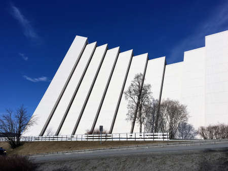 The arctic cathedral in the city of Tromso in northern Norway.