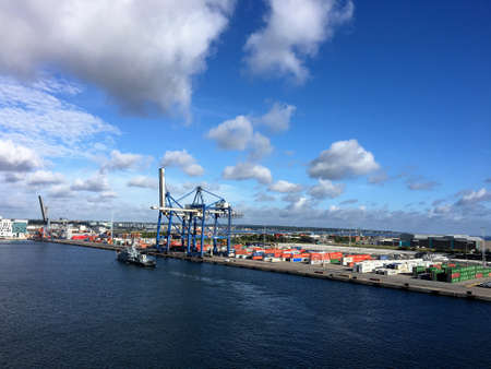 Industrial buildings in Nordhavn outside Copenhagen, the capital of Denmark.Industrial buildings in...