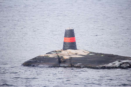 Sea mark/Navigation sign. On the Swedish coast.の写真素材
