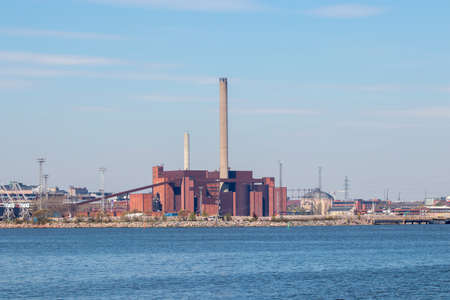 Hanasaari Power Plant in Helsinki, the capital of Finland.の写真素材