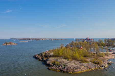 Islands in the Helsinki archipelago in Finland.の写真素材