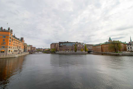 The Swedish Parliament Building(Riksdagshuset) in Stockholm, the capital of Sweden.の写真素材