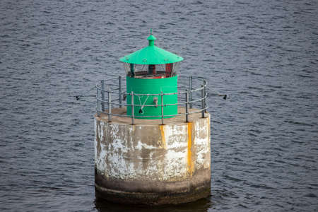 Small lighthouse in the Stockholm archipelago in Sweden.の写真素材