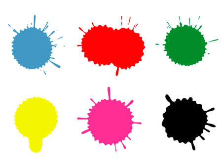Set of blots and stainsのイラスト素材