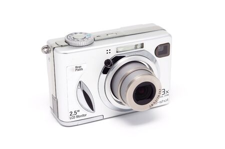 The camera. Isolated on a white background. A shade below.