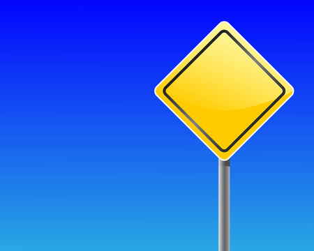 Empty traffic sign on dark blue background.のイラスト素材