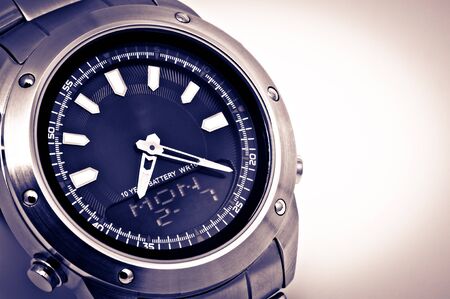 Man's watch close up photo.の写真素材