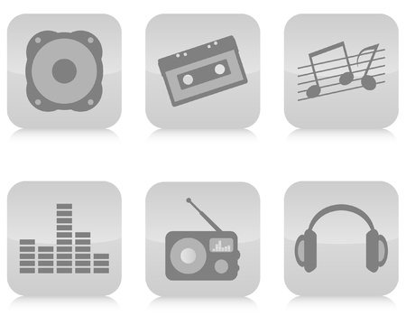 Music icons set vector.のイラスト素材