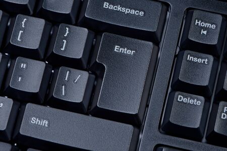 Computer keyboard buttons closeup.