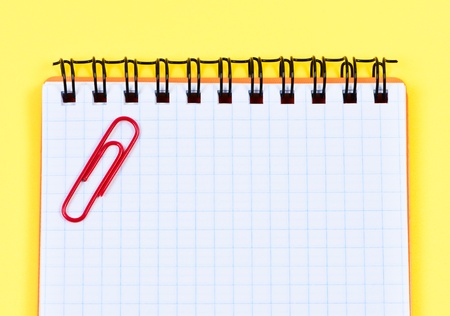 Notebook paper-clip closeup.の写真素材