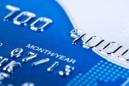 Credit card very close-up.の写真素材