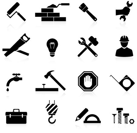 Icons set construction and repair Icons set construction and repair