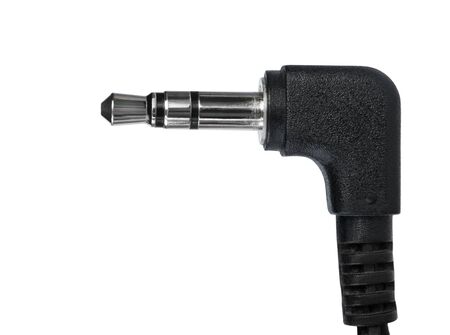 Jack connector close-up isolated on white 