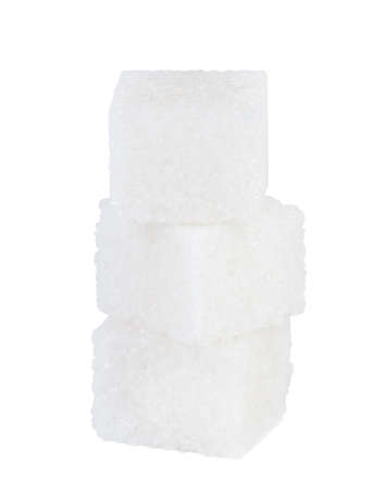 Sugar cubes on white background.の写真素材