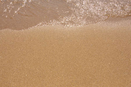 Sand and water on the beach.