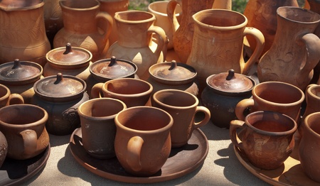 National Ukrainian authentic handmade pottery の写真素材