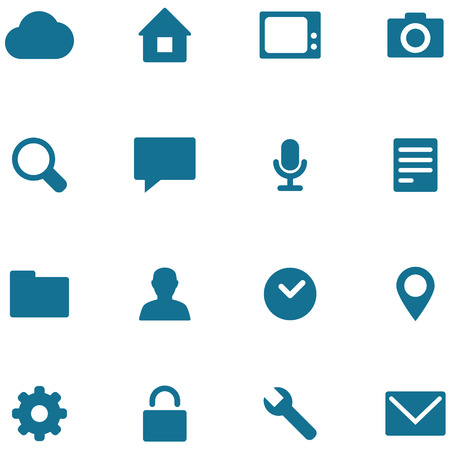 Set icons and buttons for design.のイラスト素材