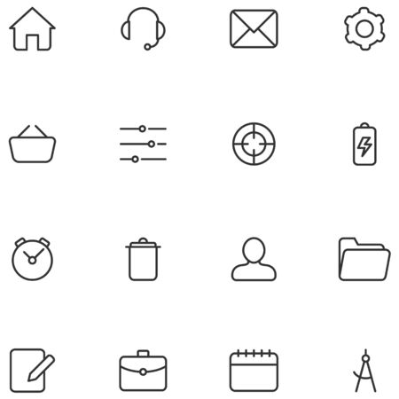 Vector icons and buttons for web  interface or mobile applications.のイラスト素材