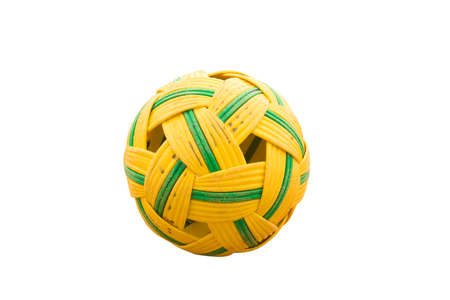 Takraw is a popular sport played since ancient times in Thailand の写真素材