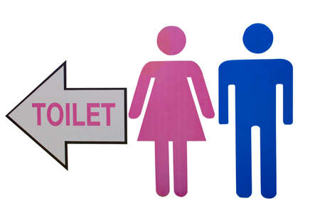 bathroom label or symbol on white background.の写真素材
