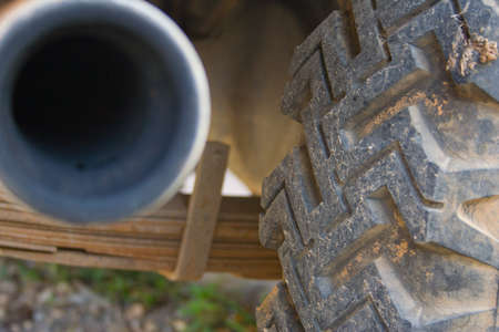 The rate of acceleration engines that can cause tire wear and poor combustion engine.の写真素材