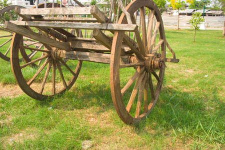Old wagon used in the garden as the old show.
