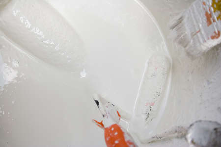 Preparation and use the paint bucket tool to paint technician.の写真素材