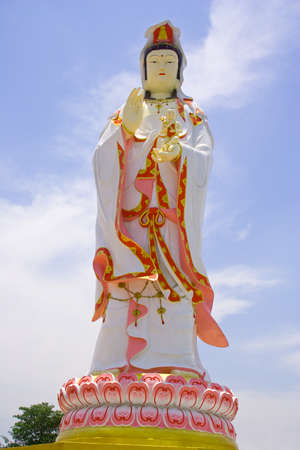 Guan Yin statues carved from sandstone Lord.の写真素材