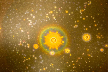 Paintings of the stars in the legend of the prophet in Buddhism の写真素材