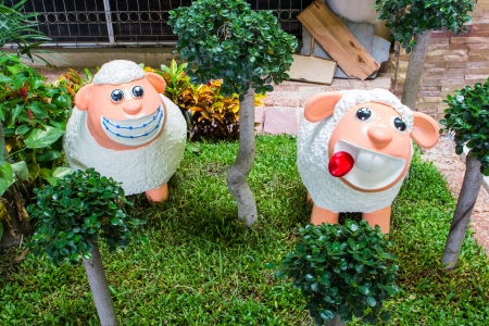 animal Statue Sheep garden designの写真素材