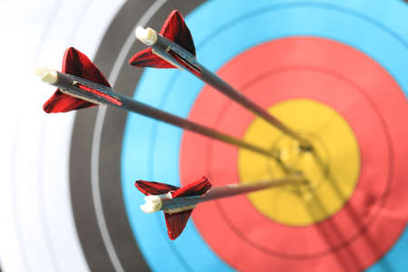 arrows hit target.の写真素材