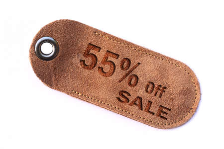 leather sale sign setの写真素材